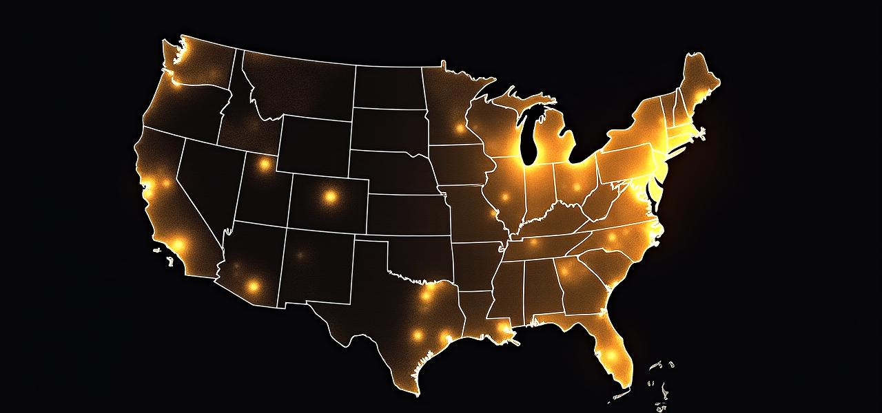 Logistics map showing Columbus as a central hub for Chicago, Detroit, and Pittsburgh